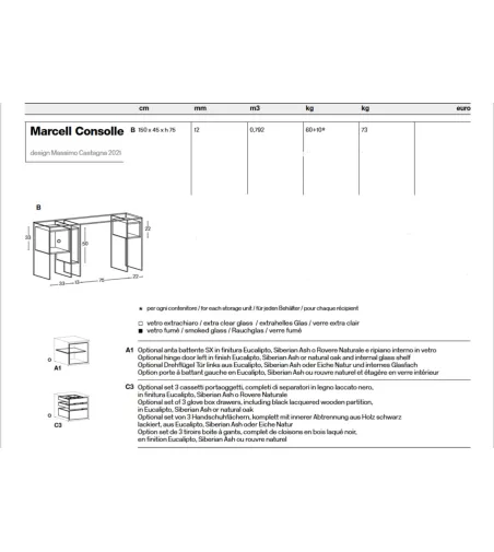 Consolle Marcell B - Tonelli Design