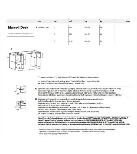 Scrivania Marcell F - Tonelli Design