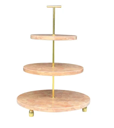Gâteaux Stand 3 niveaux En Marbre Pedra Furada -...