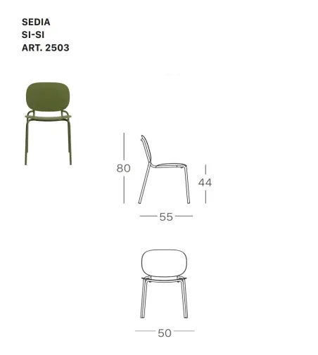 Lot 2 Chaises Si-Si - SCAB