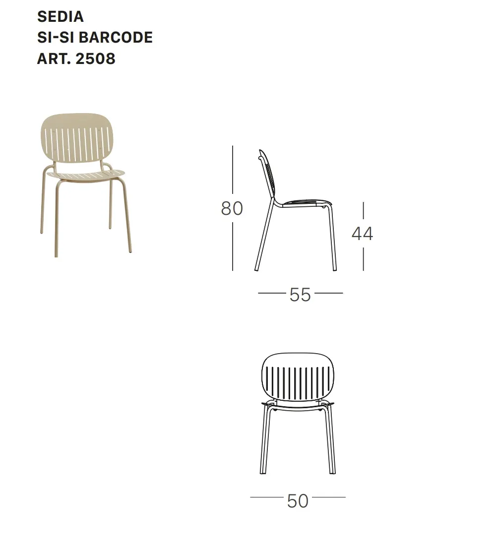 Lot 2 Chaises Si-Si Barcode - SCAB