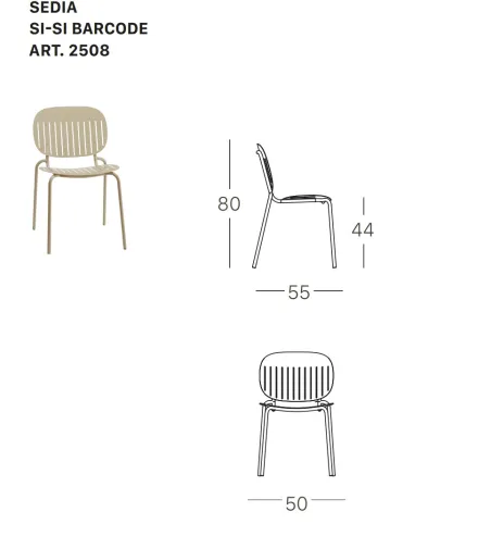 Juego 2 Sillas Si-Si Barcode - SCAB