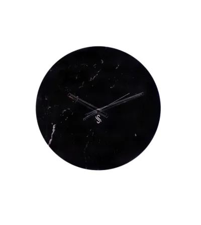 Schwarzem Marquinia-Marmor Runde Wanduhr - Euromarmi Store