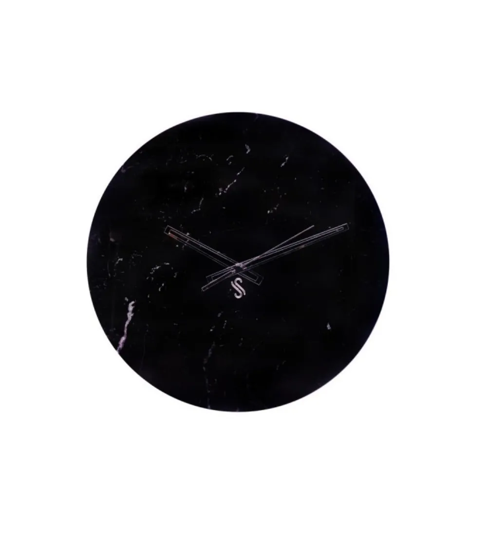 Black Marquinia Wall Clock  - Euromarmi Store