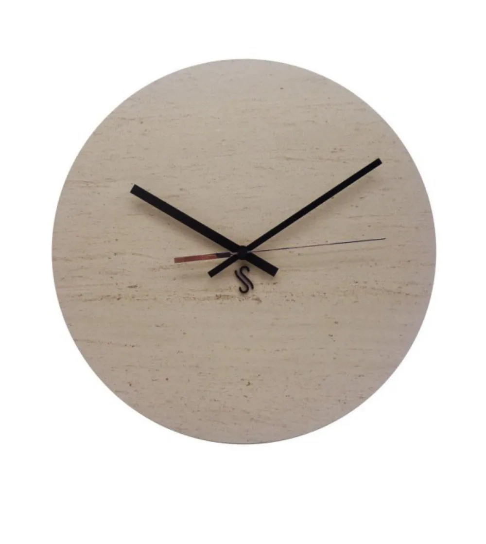 Reloj De Pared Redondo Moka Crema - Euromarmi Store