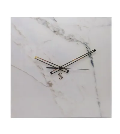Reloj De Pared Cuadrado Mármol Calacatta - Euromarmi Store