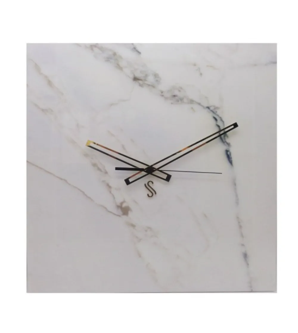 Calacatta Marble Square Wall Clock - Euromarmi Store