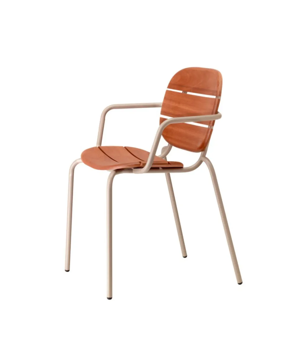 SCAB - Set 2 Si-Si Wood Chairs with Armrests