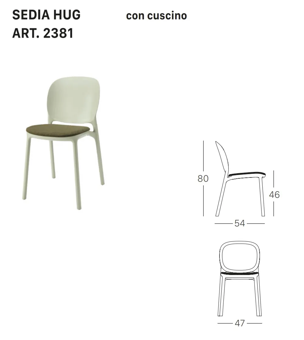 SCAB - Set 2 Hug Chairs with Cushion