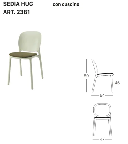 SCAB - Set 2 Hug Chairs with Cushion