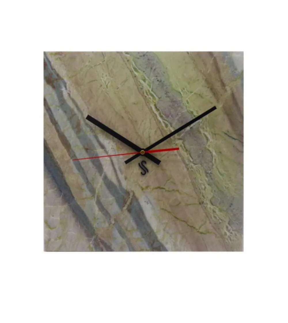 Reloj De Pared Cuadrado Mármol Corteccia - Euromarmi Store