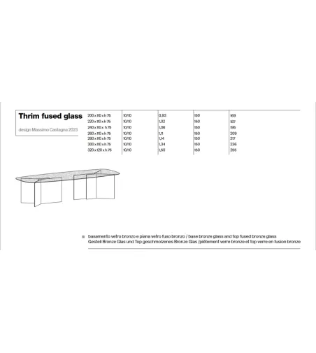 Tonelli Design - Thrim Fused Glass Tisch