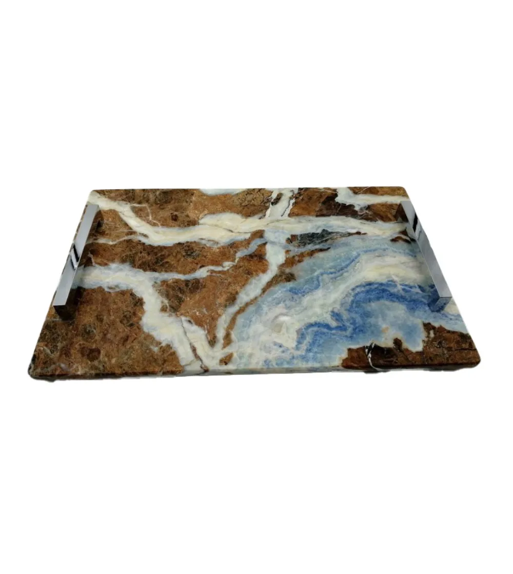Tray In Blue Jeans Marble - Euromarmi Store