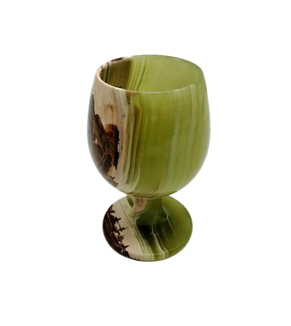 Ensemble 6 Verres En Onyx Vert - Euromarmi Store