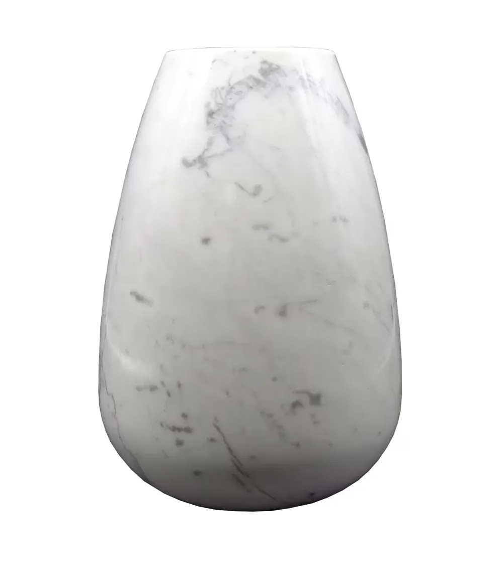 20 Modern Vase Carrara White Marble - Euromarmi Store