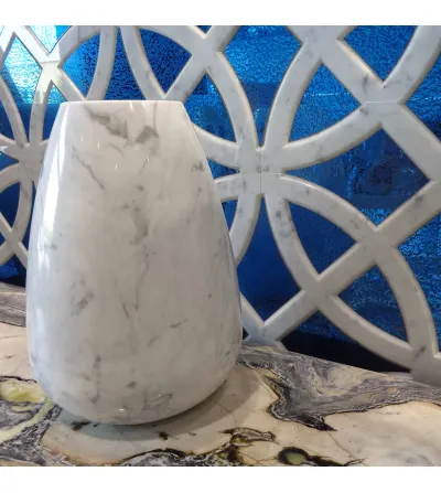 Moderne Vase 20 Carrara Weiß Marmor - Euromarmi Store 2