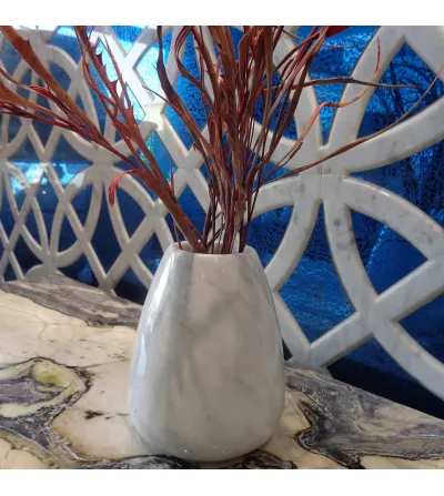 13 Modern Vase Carrara White Marble - Euromarmi Store 2
