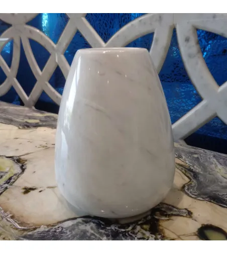13 Modern Vase Carrara White Marble - Euromarmi Store