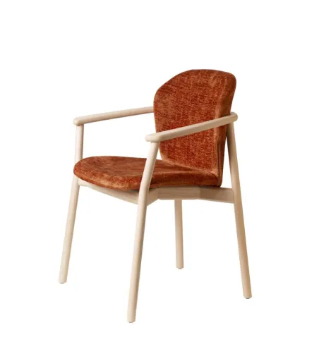 Chaise Natural Finn avec Accoudoirs - SCAB