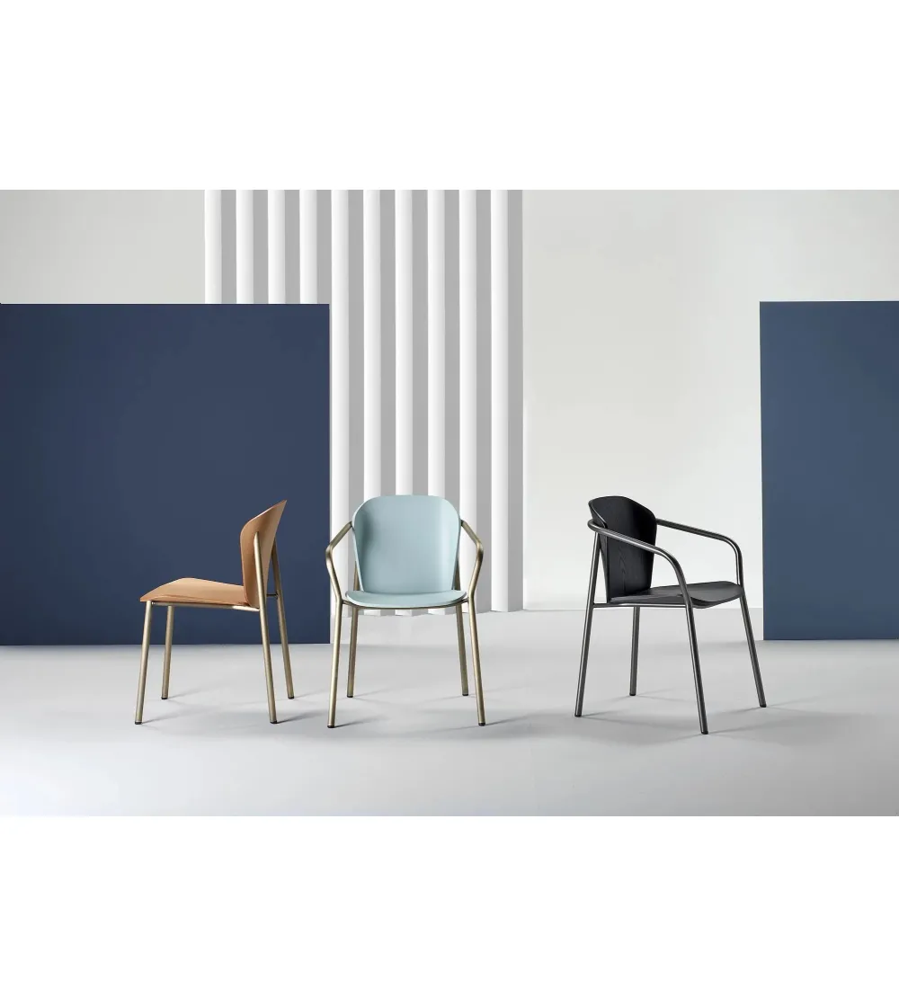 SCAB - Finn Metal Wood Chair
