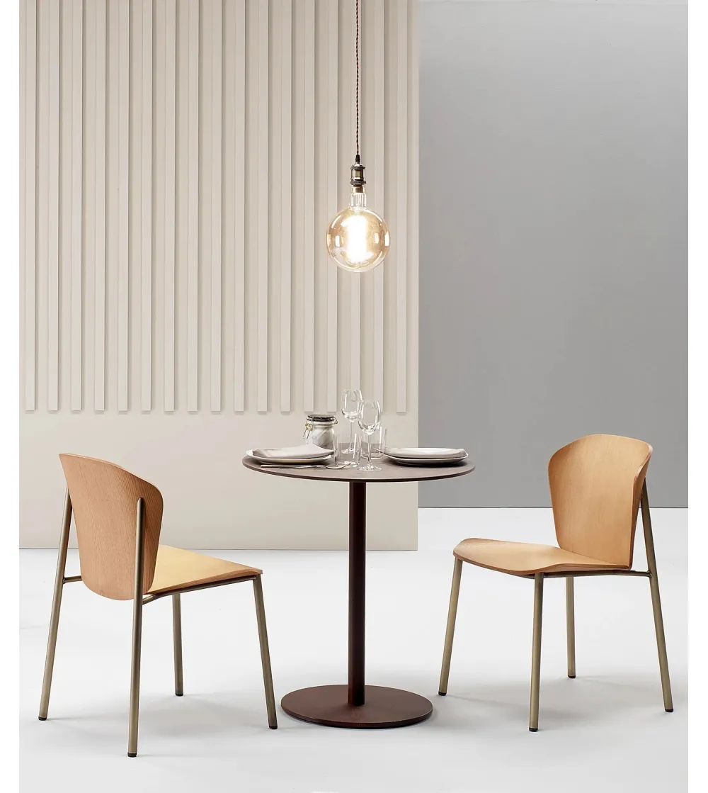 SCAB - Finn Metal Wood Chair