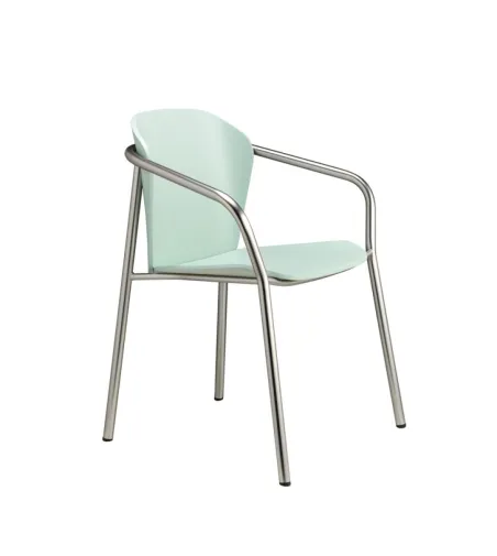 Chaise Finn Metal Wood avec Accoudoirs - SCAB