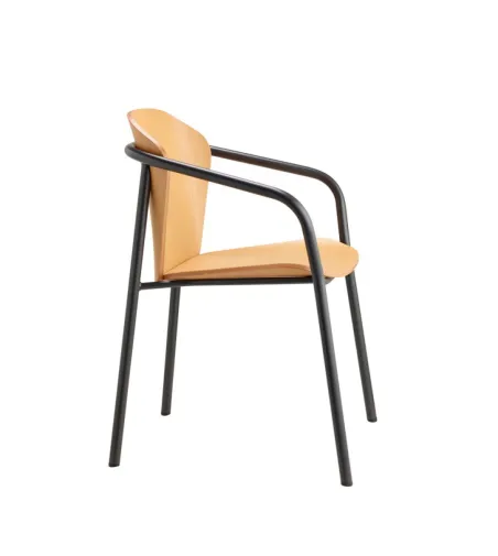 SCAB - Finn Metal Wood Stuhl mit Armlehnen