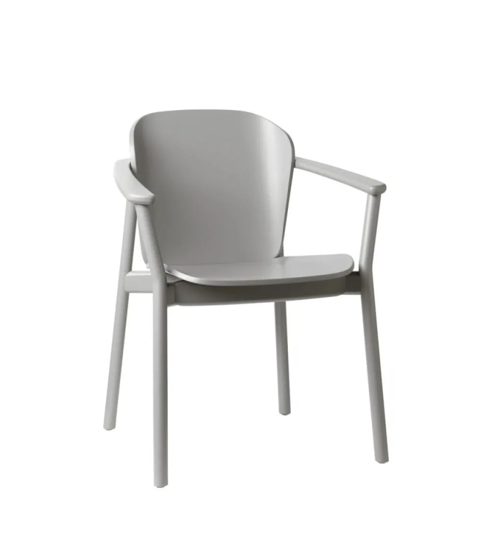SCAB - Finn All Wood Chair with Armrests