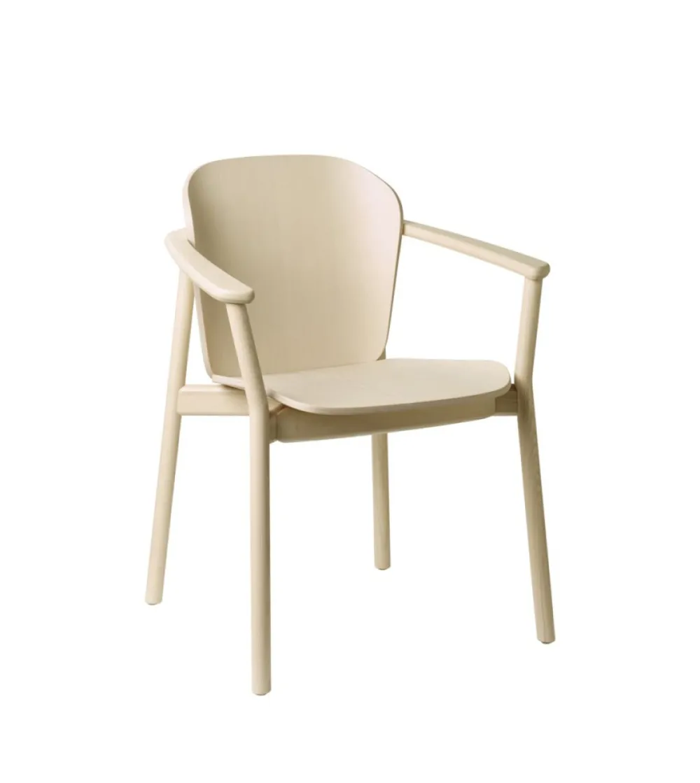 SCAB - Finn All Wood Chair with Armrests