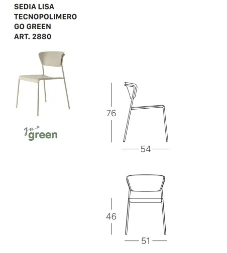 Juego 2 Sillas Lisa Go Green - SCAB
