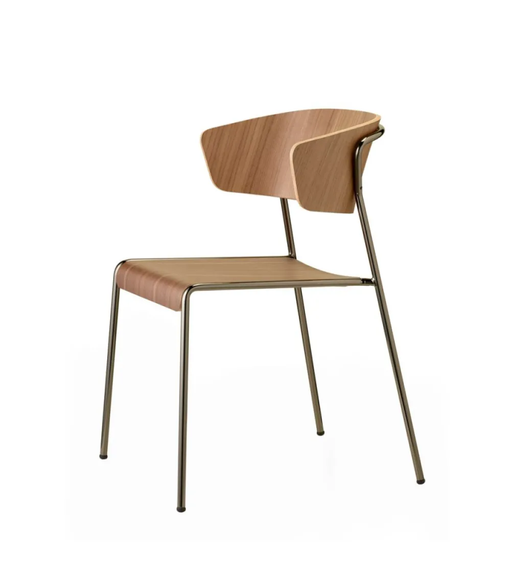 Sedia Lisa Wood con Braccioli - SCAB