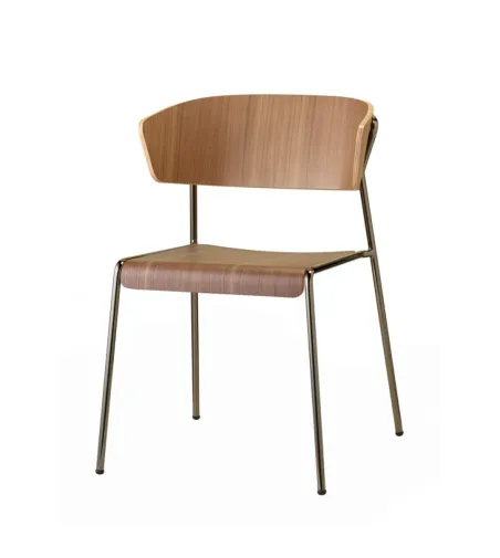 Chaise Lisa Wood avec Accoudoirs - SCAB