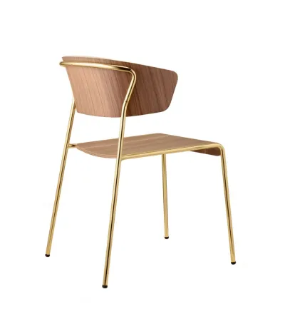 Silla Lisa Wood con Reposabrazos - SCAB 2