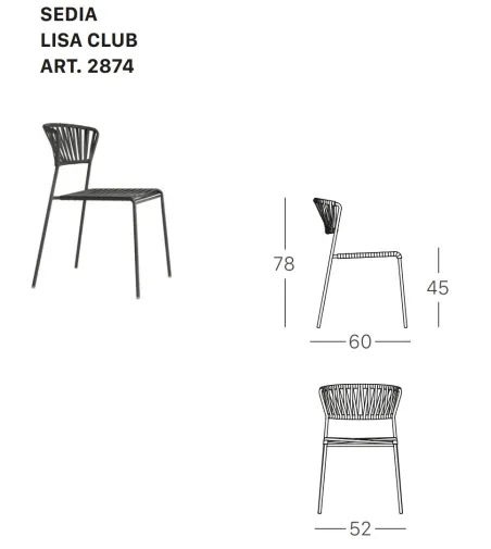 Lot 2 Chaises Lisa Club - SCAB