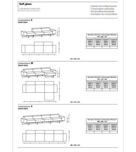 Divano Componibile Soft Glass - Tonelli Design