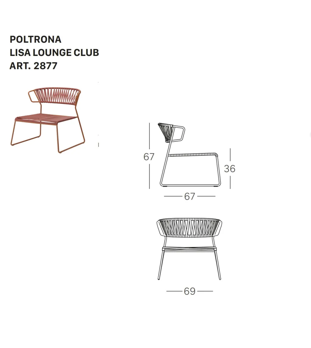Poltrona Lisa Lounge Club - SCAB