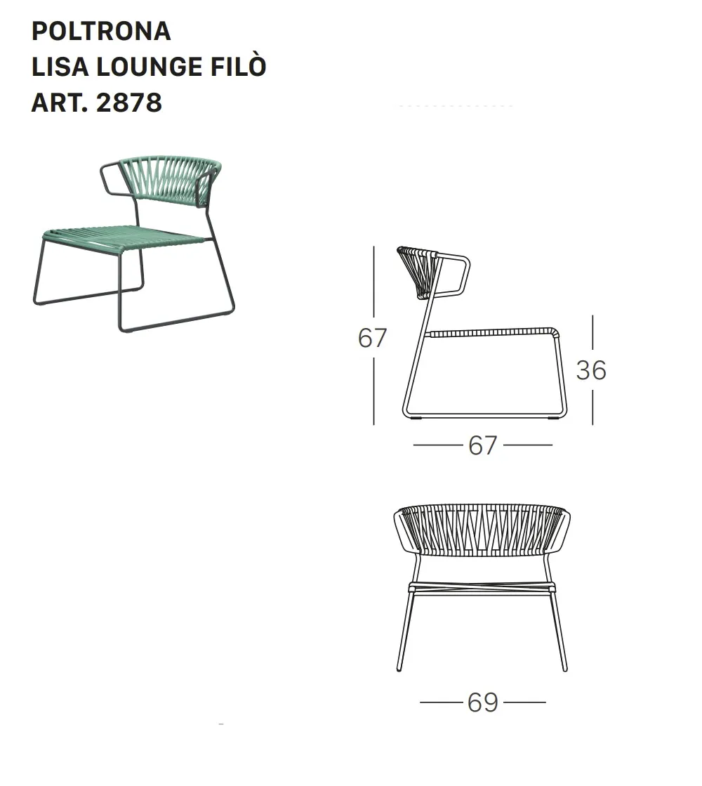 Sillón Lisa Lounge Filò - SCAB