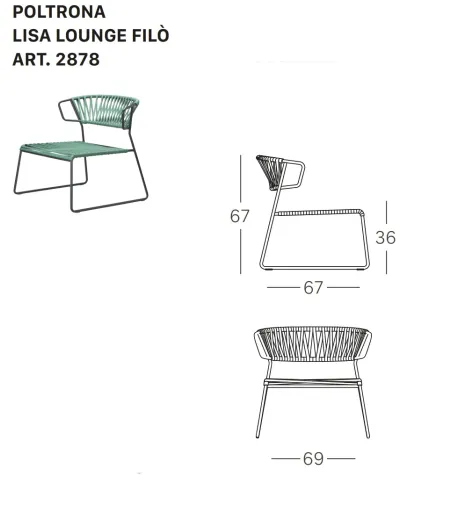 Poltrona Lisa Lounge Filò - SCAB