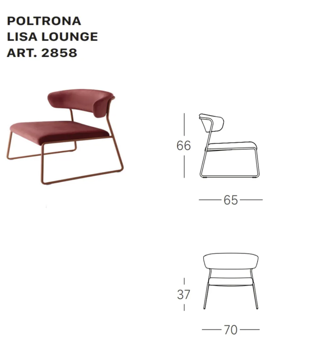 Sedia Poltroncina Imbottita - Lisa Lounge