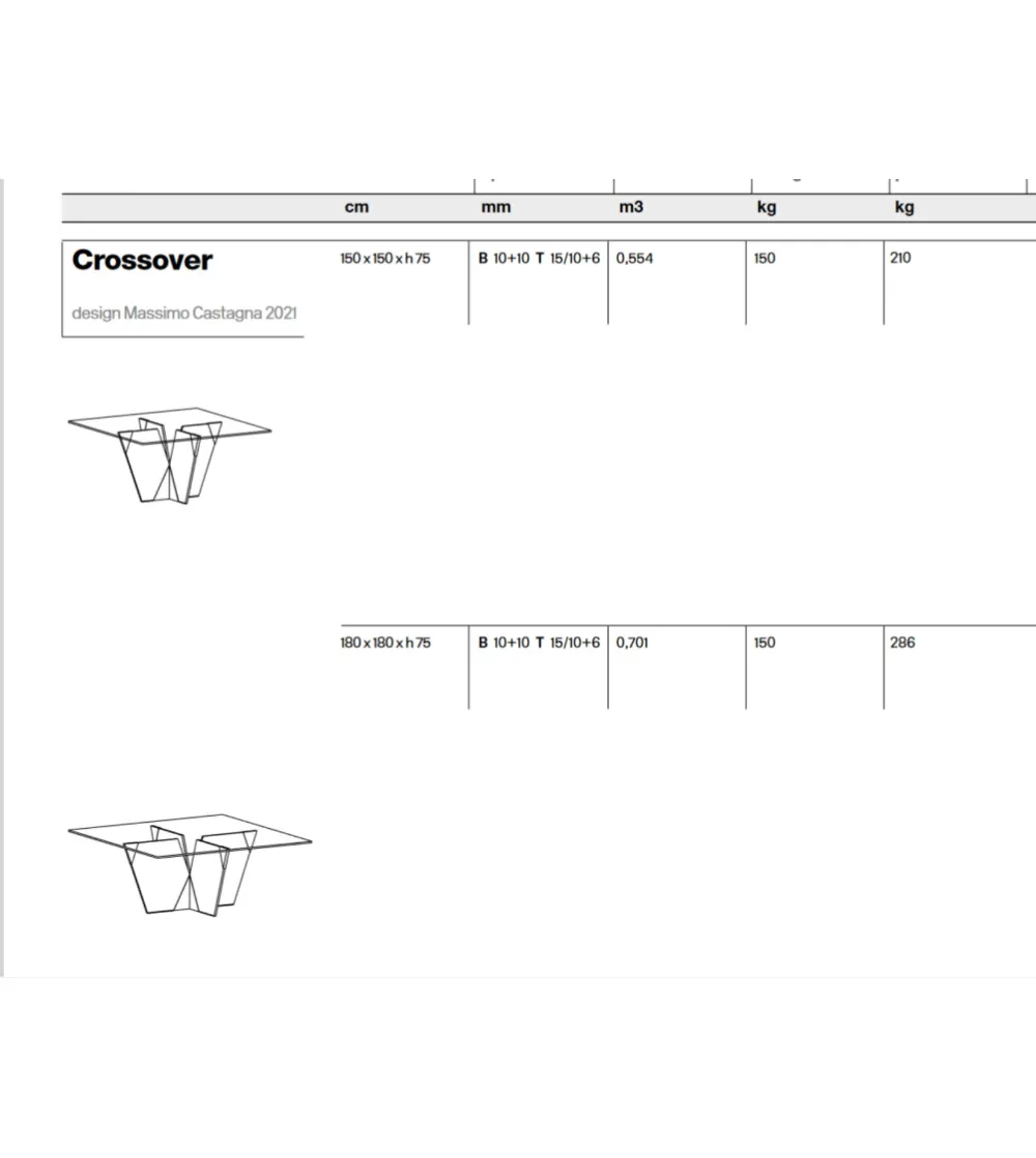 Tavolo Crossover - Tonelli Design