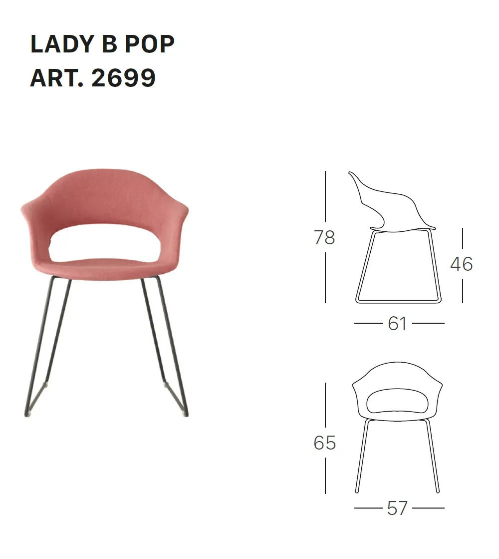Sedia Lady B Pop a Slitta - SCAB