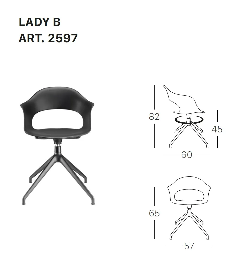 Sedia Lady B con Base Girevole - SCAB