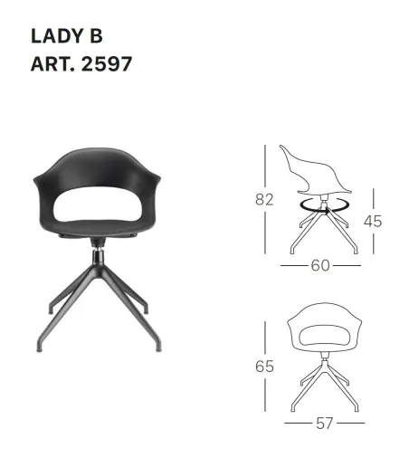 SCAB - Lady B Chair with Swivel Base