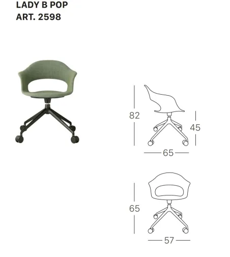 Silla Lady B Pop con Ruedas - SCAB