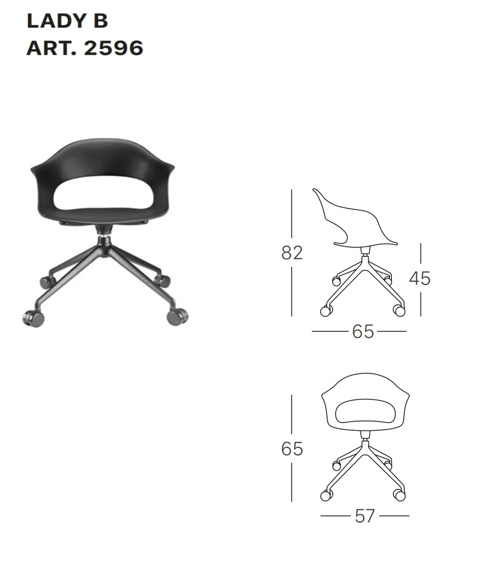 Chaise Lady B sur Roulettes - SCAB