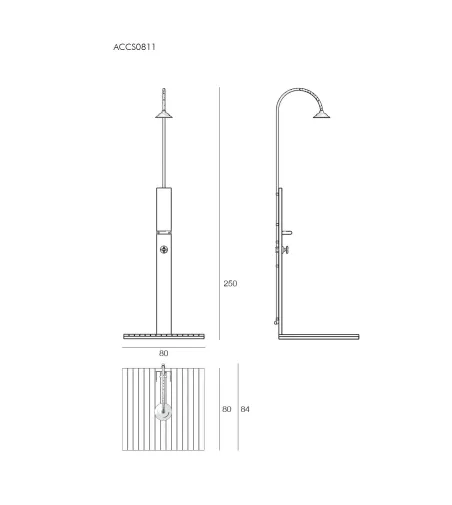 Douche De Jardin Helix - Il Giardino Di Legno