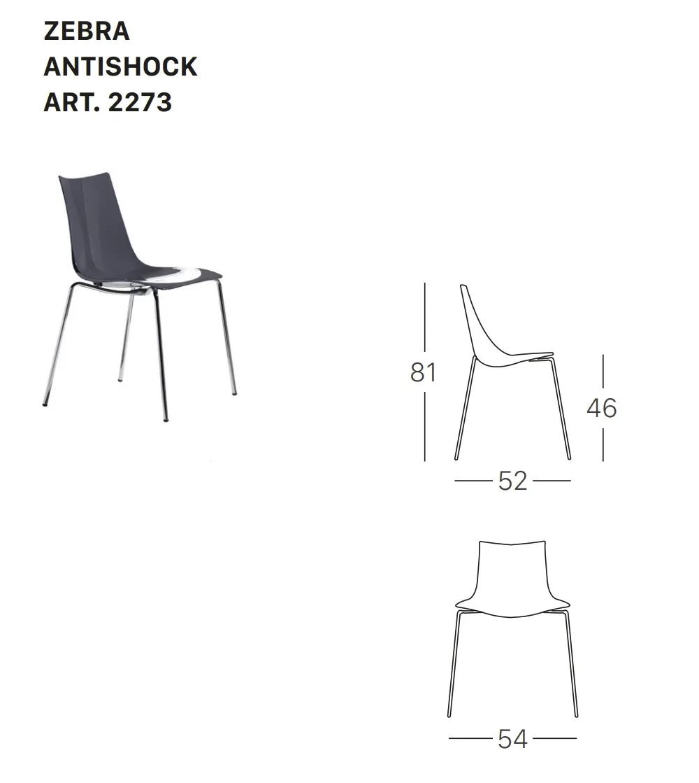 SCAB - Set 2 Zebra Antishock Stühlen