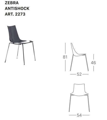 Set 2 Sedie Zebra Antishock - SCAB