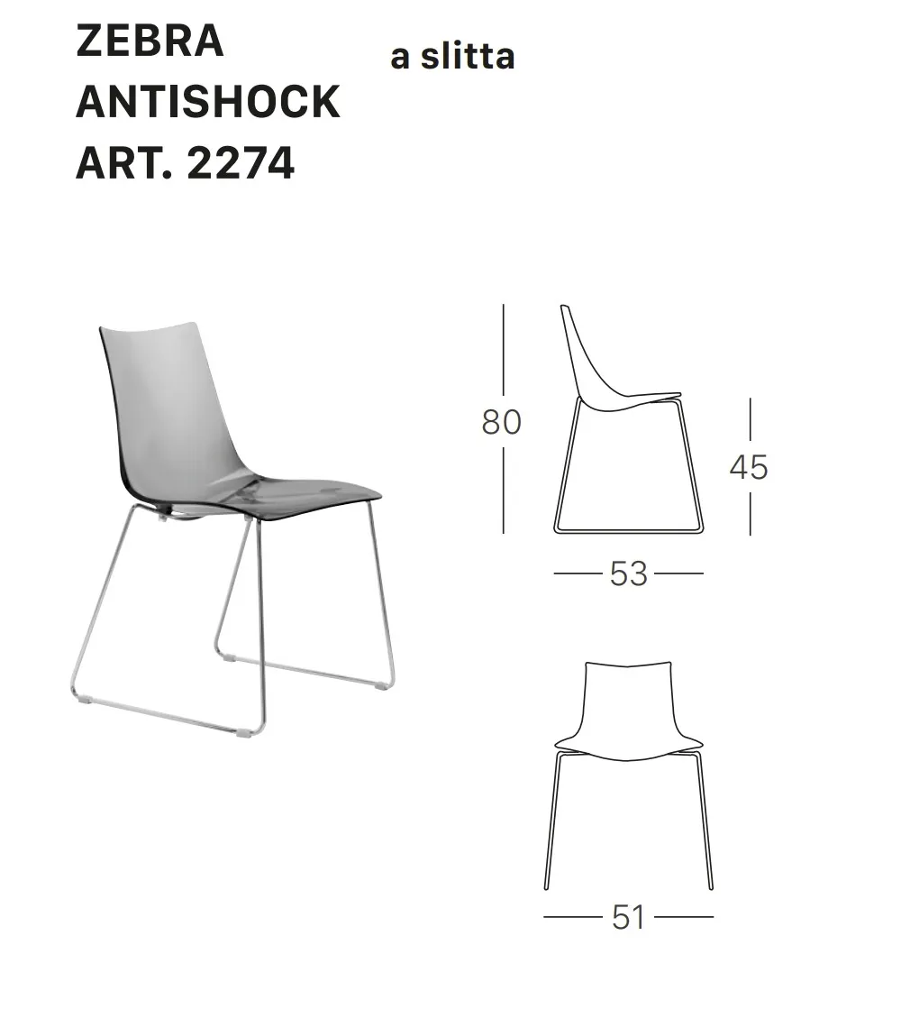 Juego 2 Sillas Zebra Antishock Patín...