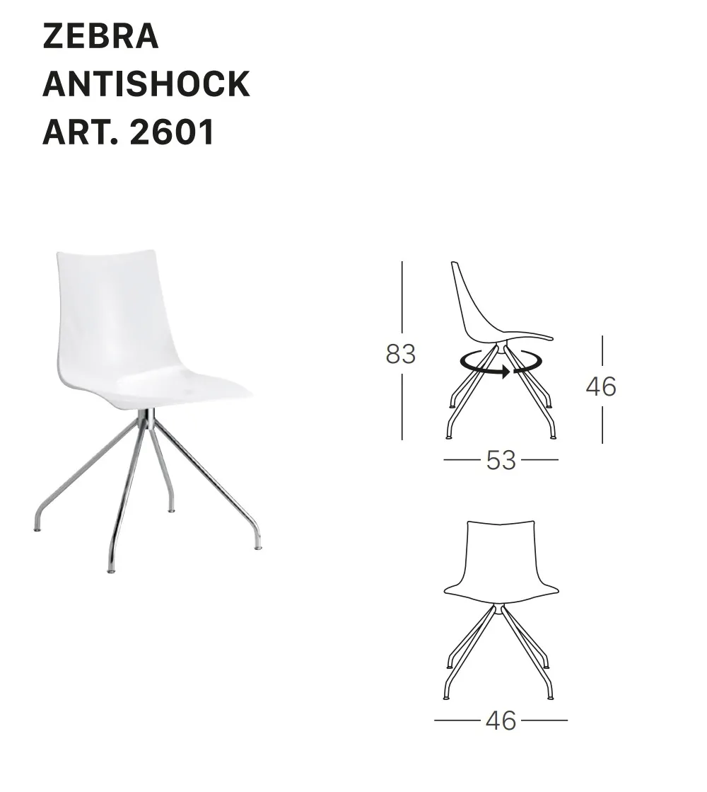 Juego 2 Sillas Zebra Antishock con...